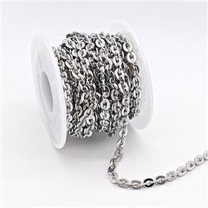 Copper Chain, Platinum Plated, approx 5mm [CH11087]