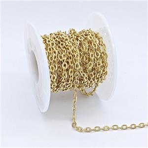 Copper Chain, Gold Plated, approx 3mm [CH11090]