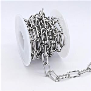 Copper Chain, Platinum Plated, approx 7x16.5mm [CH11091]