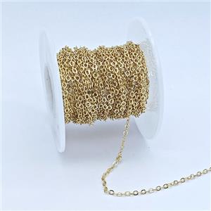 Copper Chain, Gold Plated, approx 1.5x2mm [CH11096]