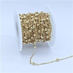 Copper Chain, Gold Plated, approx 1.5x2mm, 3.5mm [CH11098]