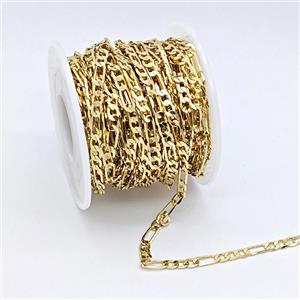 Copper Chain, Gold Plated, approx 4mm [CH11101]