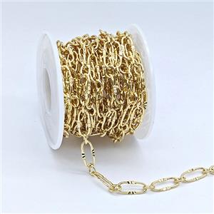Copper Chain, Gold Plated, approx 6x14.5mm [CH11102]