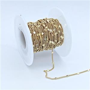 Copper Chain, Gold Plated, approx 1.2mm [CH11105]