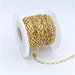 Copper Chain, Gold Plated, approx 4x5mm [CH11106]