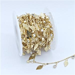 Copper Chain, Gold Plated, approx 4mm, 6x10mm [CH11112]