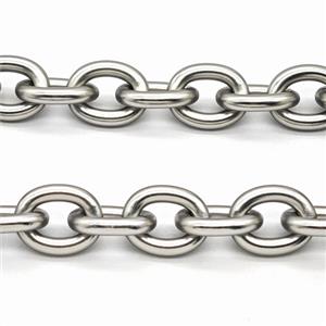 Aluminium Chain Duck Matte Silver, approx 13-18mm [CH11114]
