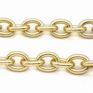 Aluminium Chain Duck Matte Gold, approx 13-18mm [CH11115]
