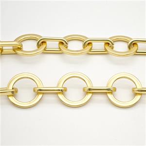 Aluminium Chain Duck Matte Gold, approx 10-20mm, 22mm [CH11116]