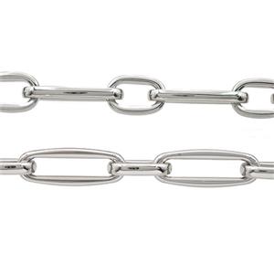 Alloy Chain Platinum Plated, approx 10-15mm, 9-25mm [CH11138]