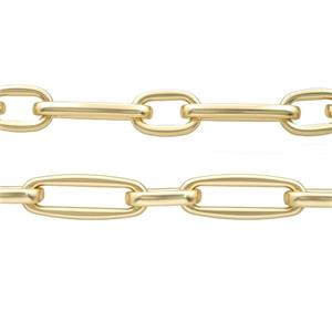 Alloy Chain Matte Gold, approx 10-15mm, 9-25mm [CH11141]