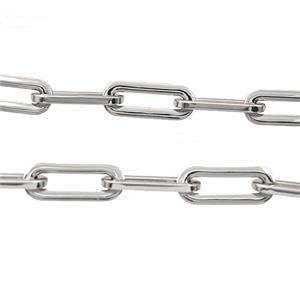Alloy Paperclip Chain Platinum Plated, approx 9-23mm [CH11142]