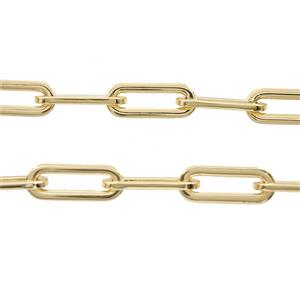 Alloy Paperclip Chain Gold Plated, approx 9-23mm [CH11143]