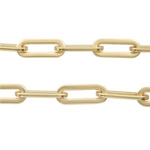 Alloy Paperclip Chain Matte Gold, approx 9-23mm [CH11145]