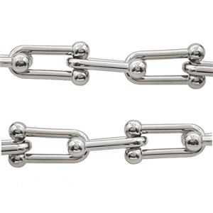 Alloy Chain Platinum Plated, approx 18-33mm [CH11154]