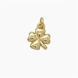Copper Clover Pendant Gold Plated, approx 8mm [FD19191]