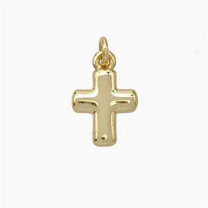 Copper Cross Pendant Gold Plated, approx 8-9mm [FD19193]