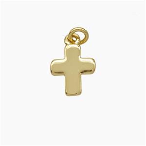 Copper Cross Pendant Gold Plated, approx 8-9mm [FD19195]