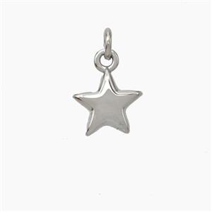 Copper Star Pendant Platinum Plated, approx 7.5mm [FD19196]
