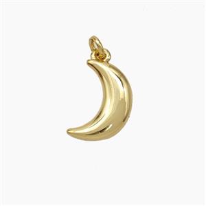 Copper Moon Pendant Gold Plated, approx 7-12mm [FD19203]