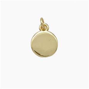 Copper Coin Pendant Gold Plated, approx 8mm [FD19212]