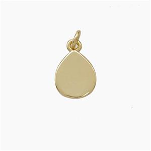 Copper Teardrop Pendant Gold Plated, approx 8-9mm [FD19216]
