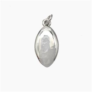 Copper Leaf Pendant Platinum Plated, approx 8-13mm [FD19219]