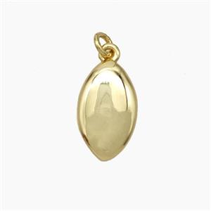 Copper Leaf Pendant Gold Plated, approx 8-13mm [FD19220]