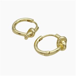 Copper Hoop Earrings Gold Plated, approx 14-16mm [FD19325]