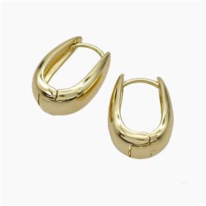 Copper Latchback Earrings Gold Plated, approx 12-18mm [FD19361]