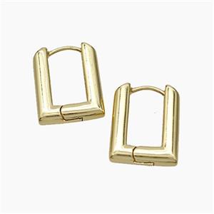 Copper Latchback Earrings Gold Plated, approx 14-18mm [FD19362]