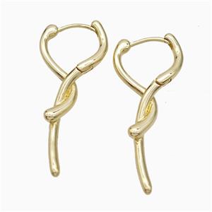 Copper Hoop Earrings Gold Plated, approx 15-36mm [FD19367]