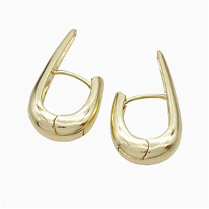 Copper Latchback Earrings Gold Plated, approx 14-26mm [FD19368]