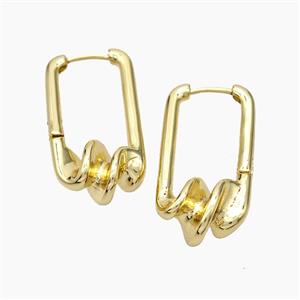 Copper Latchback Earrings Gold Plated, approx 14-27mm [FD19370]
