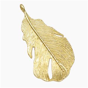 Copper Leaf Charms Pendant Gold Plated, approx 25-45mm [FD19409]
