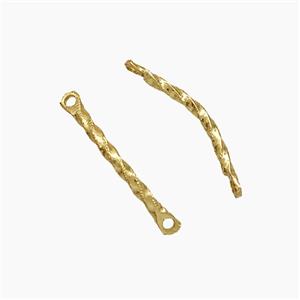 Copper Stick Connector Gold Plated, approx 16mm [FD19463]