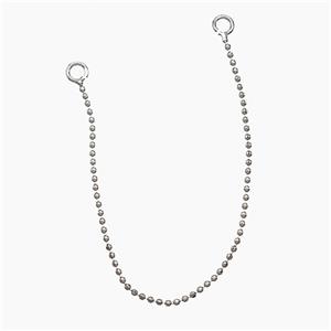 copper Ball Wire Earrings Platinum Plated, approx 95mm length [FD19531]