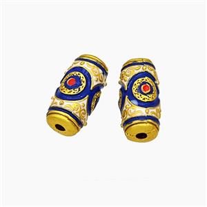 Copper Rice Beads Painted Gold Plated, approx 6-12mm [FD19548]