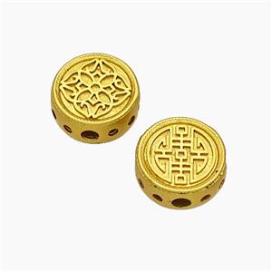 Copper Button Beads Gold Plated, approx 10mm [FD19554]