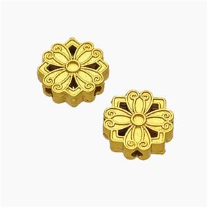 Copper Button Beads Gold Plated, approx 10mm [FD19555]