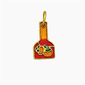 Copper Winebottle Pendant Painted Gold Plated, approx 7-12mm [FD19582]