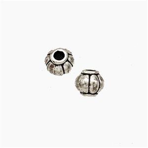 Tibetan Style Alloy Pumpkin Spacer Beads Antique Silver, approx 4.5mm [FD19591]