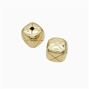 Copper Cube Beads Gold Plated, approx 7x7mm [FD19631]