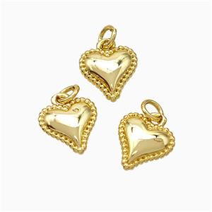 Copper Heart Pendant Gold Plated, approx 8mm [FD19639]