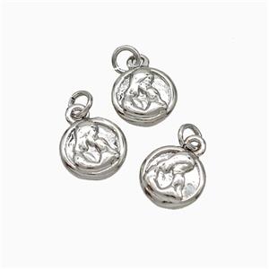 Copper Mother Pendant Love Platinum Plated, approx 8mm [FD19650]