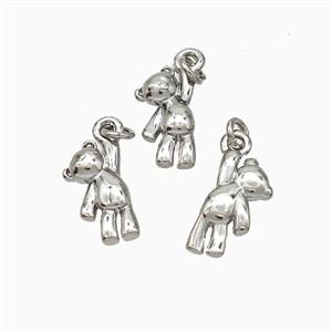 Copper Bear Pendant Platinum Plated, approx 5-10mm [FD19656]
