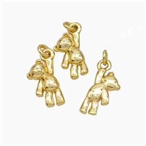 Copper Bear Pendant Gold Plated, approx 5-10mm [FD19657]