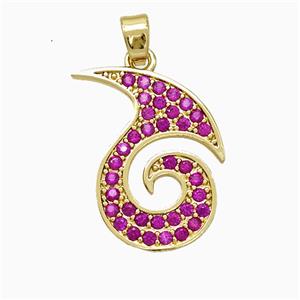 Copper Totem Symbols Pendant Pave Zirconia Gold Plated, approx 15-20mm [FD19670]