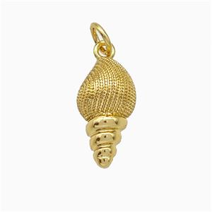 Copper Nautilus Shell Pendant Gold Plated, approx 8-15mm [FD19739]