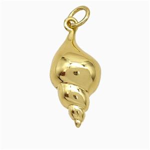 Copper Nautilus Shell Pendant Gold Plated, approx 10-20mm [FD19743]